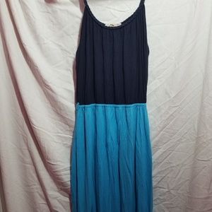 Blue Pink Rose Dres